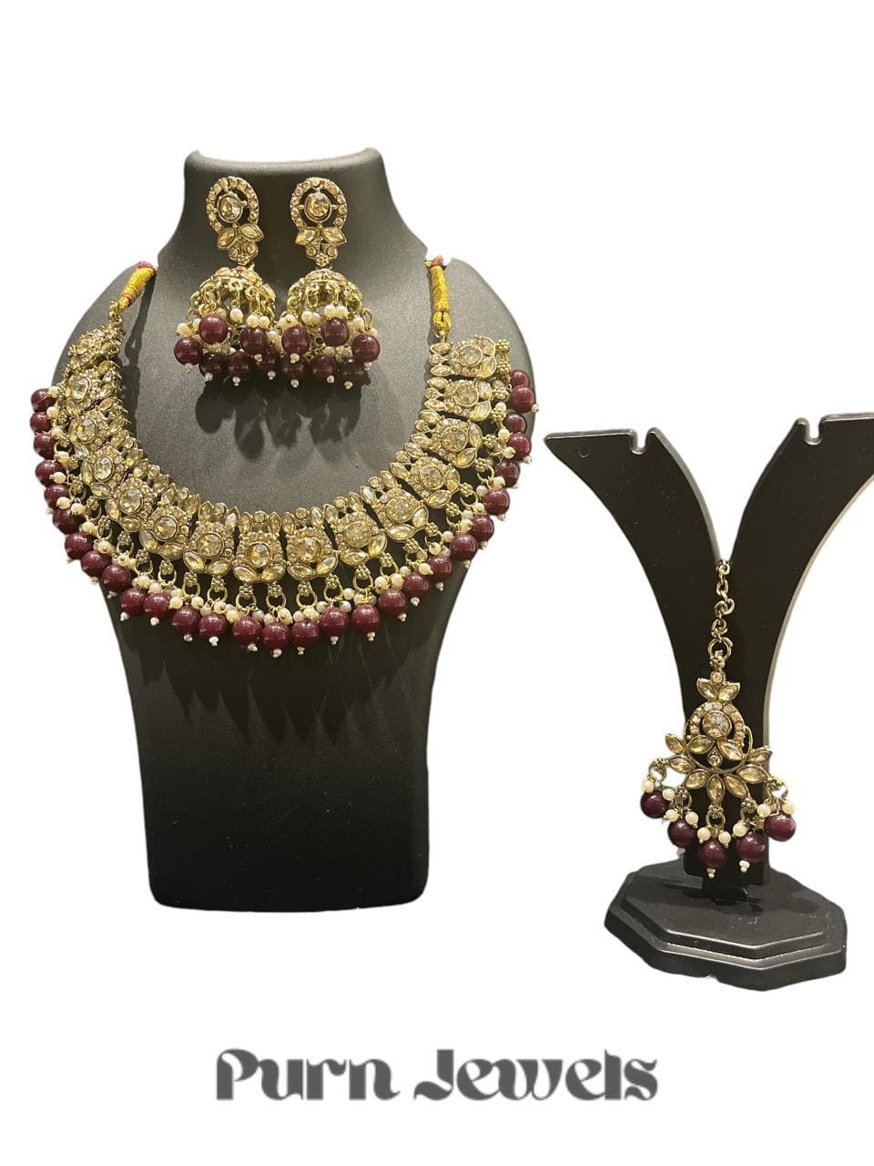 Brinda Kundan Choker Set with Tikka