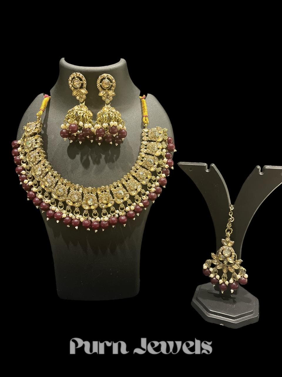 Brinda Kundan Choker Set with Tikka