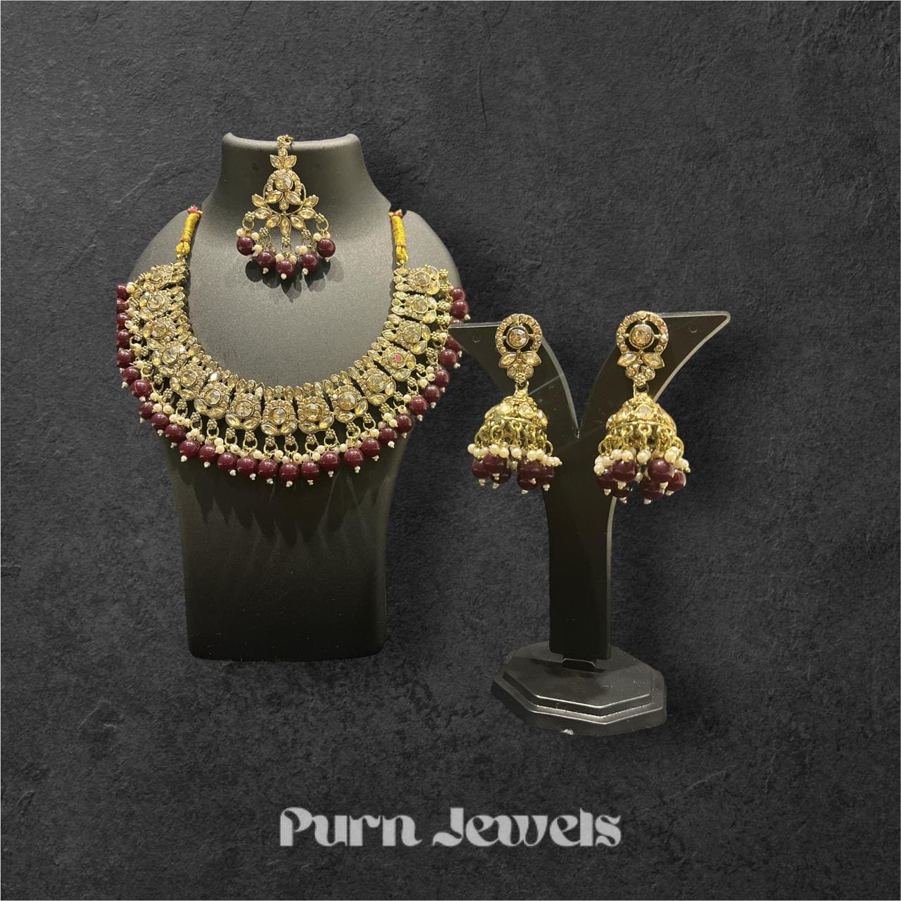 Brinda Kundan Choker Set with Tikka