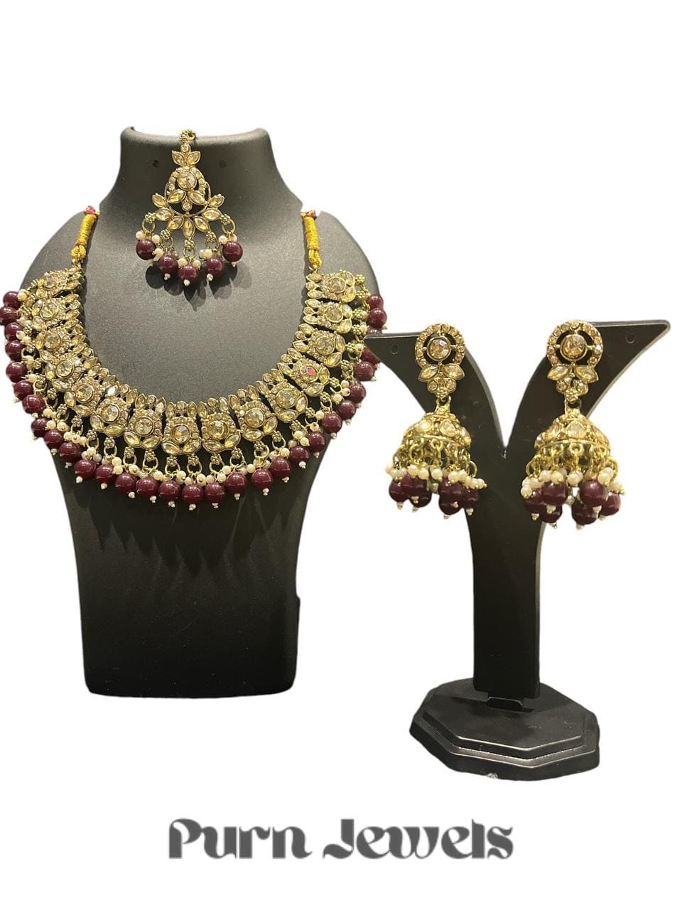 Brinda Kundan Choker Set with Tikka