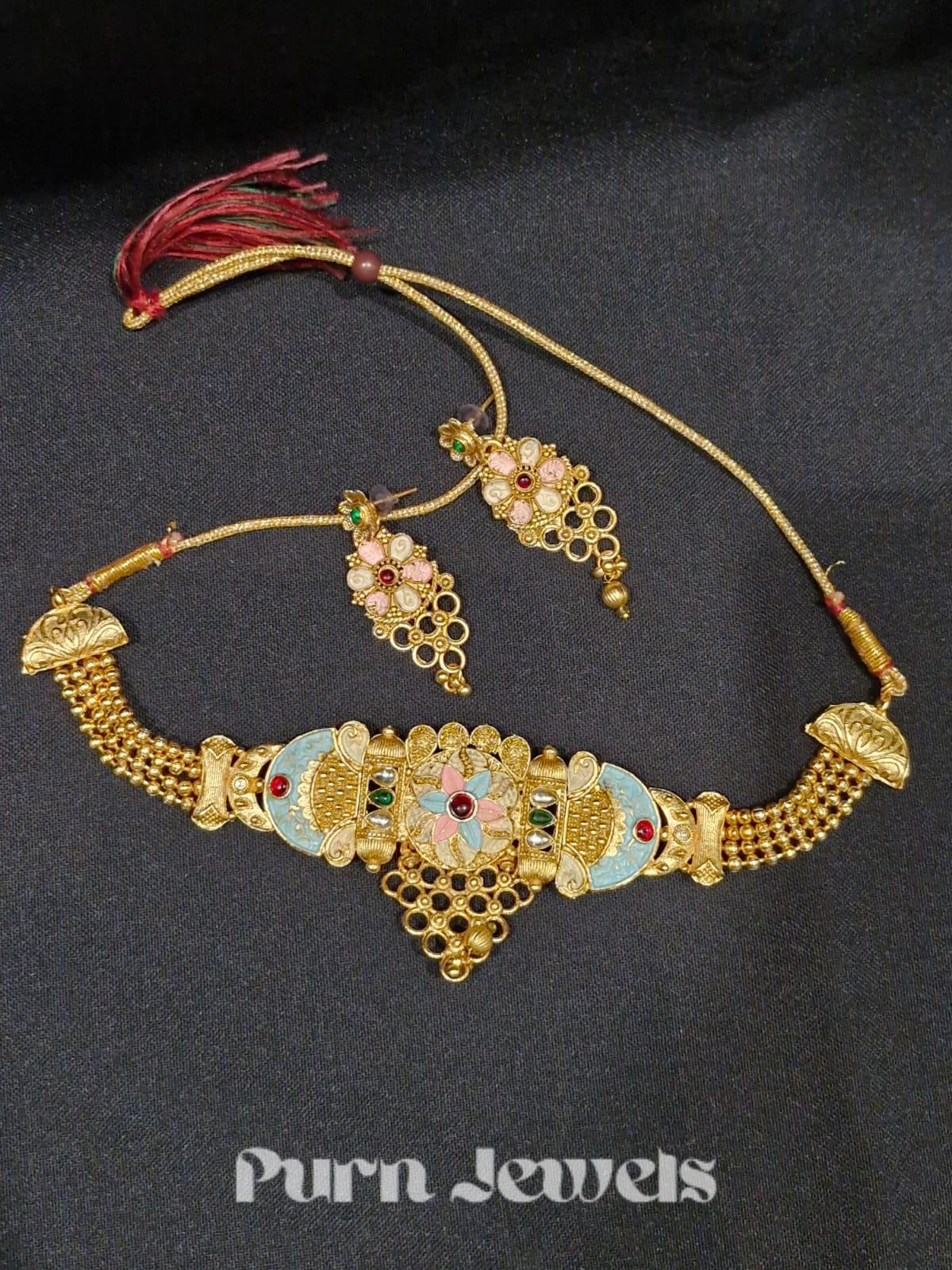 Jhalak Rajwadi Choker Set