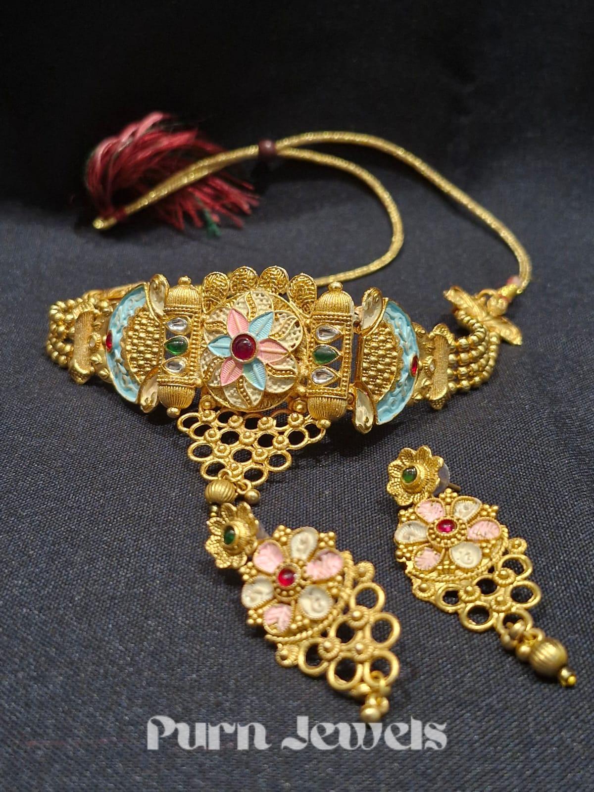 Jhalak Rajwadi Choker Set