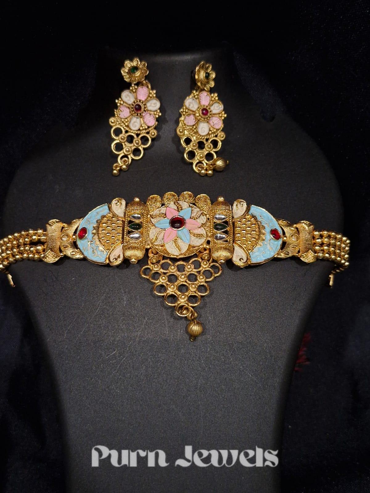 Jhalak Rajwadi Choker Set