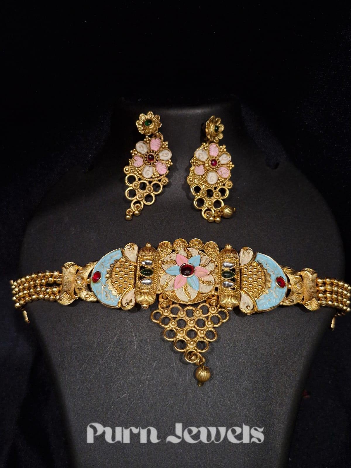 Jhalak Rajwadi Choker Set