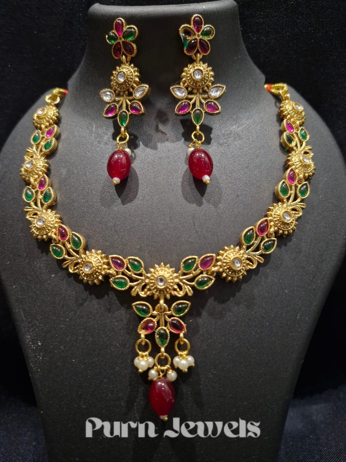 Kashish Antique Gold Plated Set