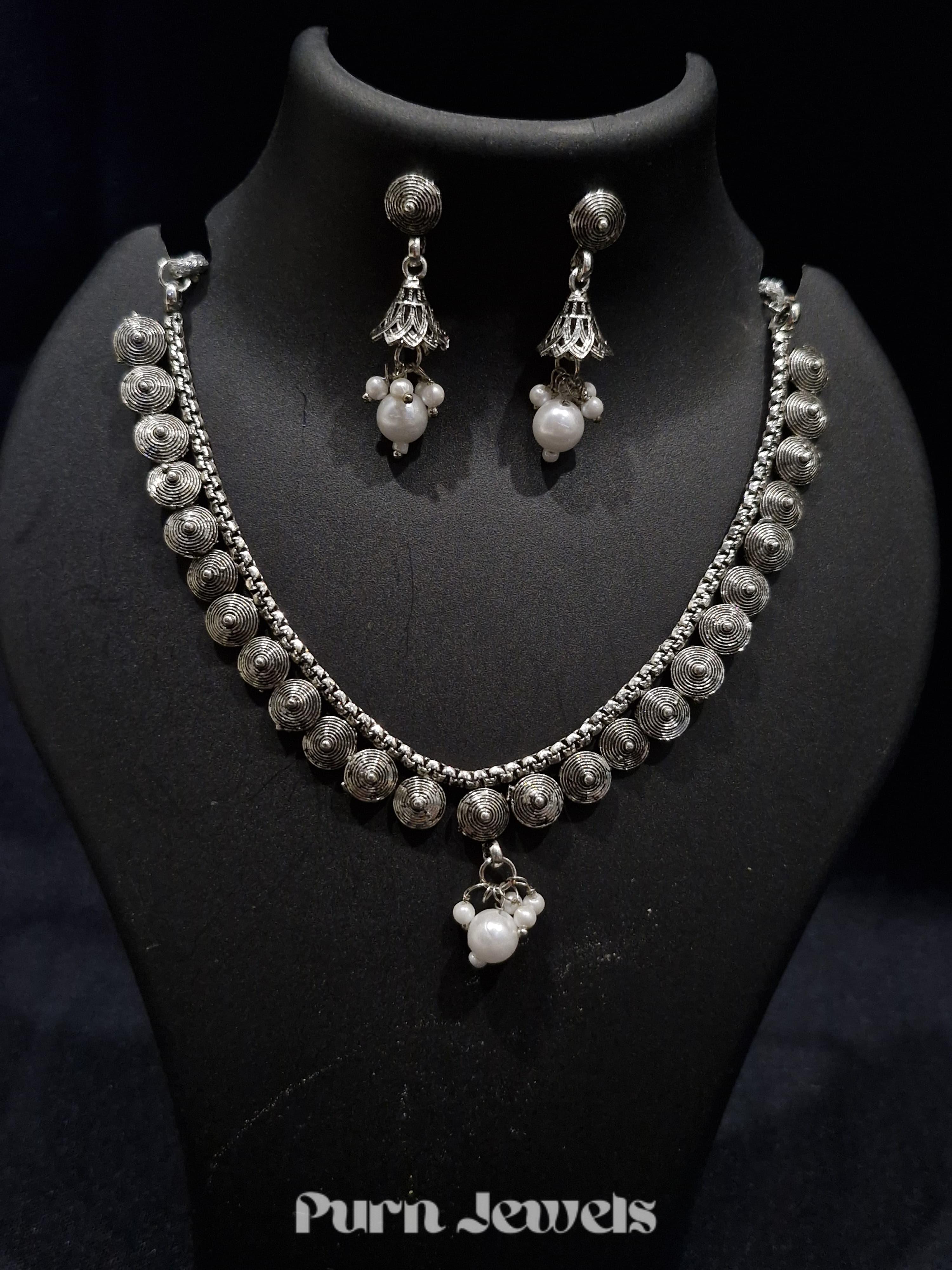 Priya German Silver Kolhapuri Set