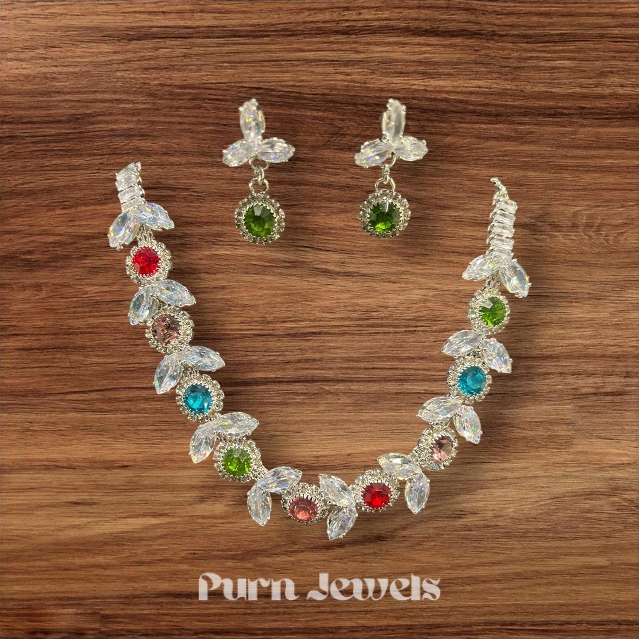 Divya Stone Alloy Necklace Set