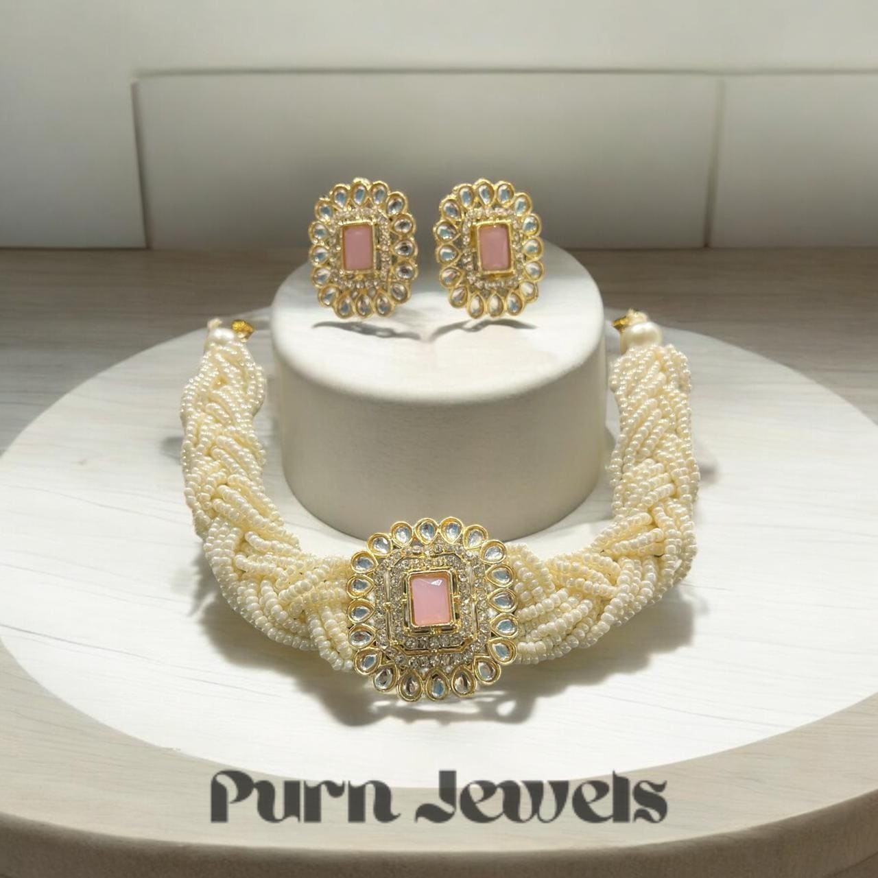 Kamya Pearl Kundan Chokar Set