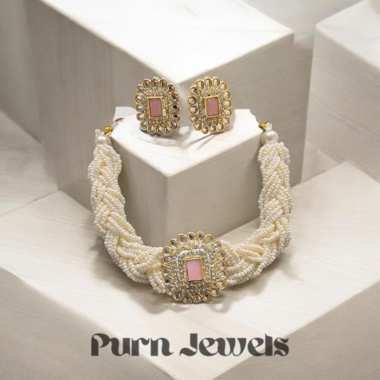 Kamya Pearl Kundan Chokar Set