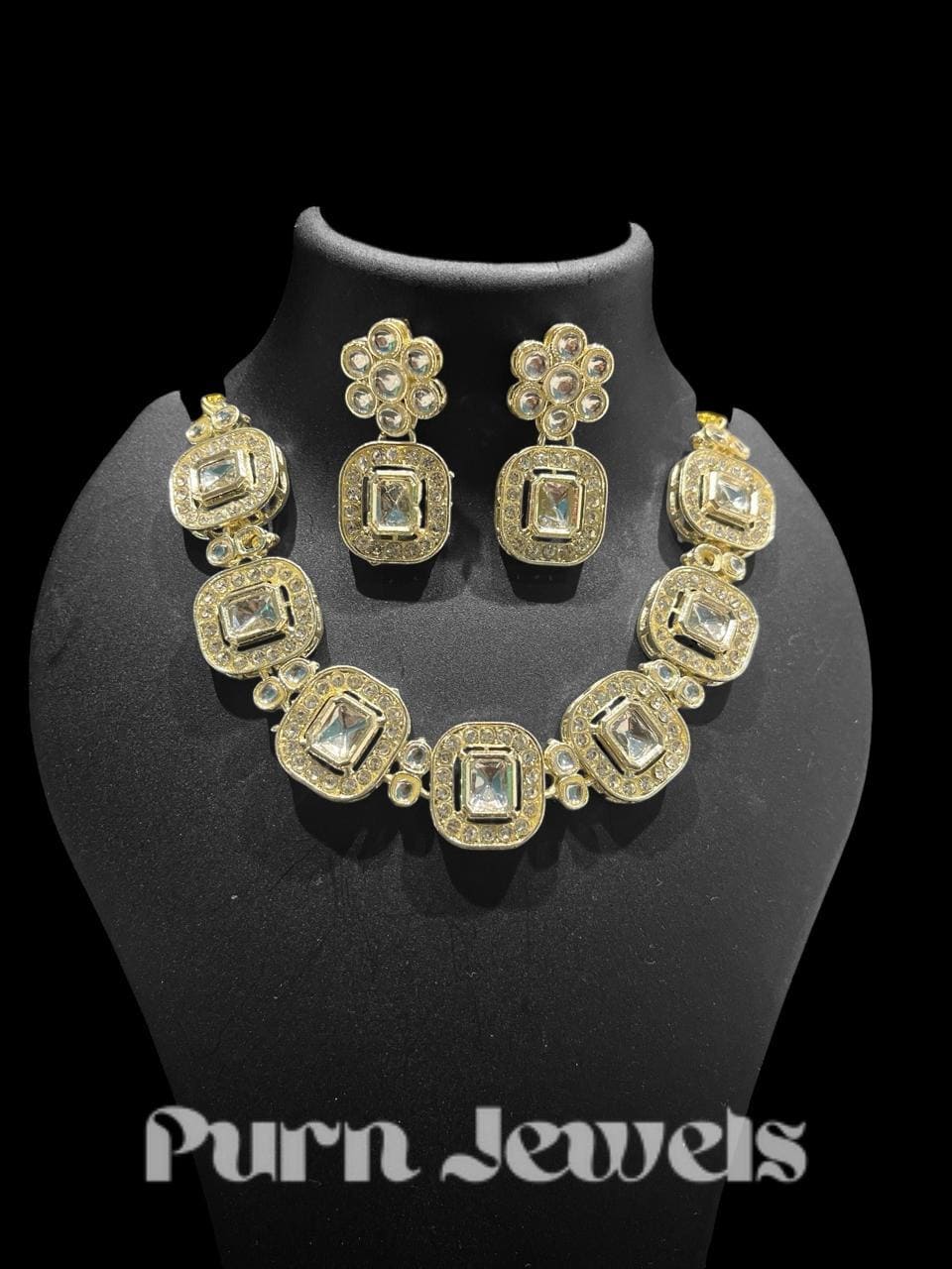 Kavya Brass Crystal Set