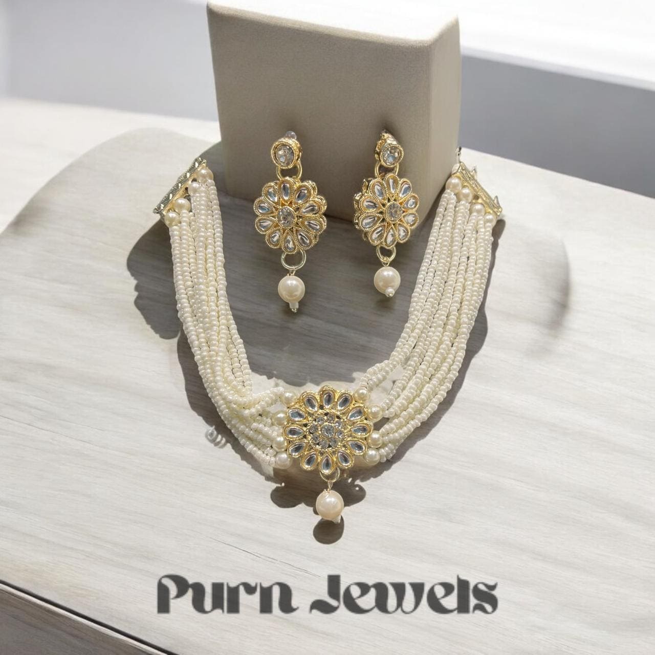 Shaily Choker Necklace with Stones