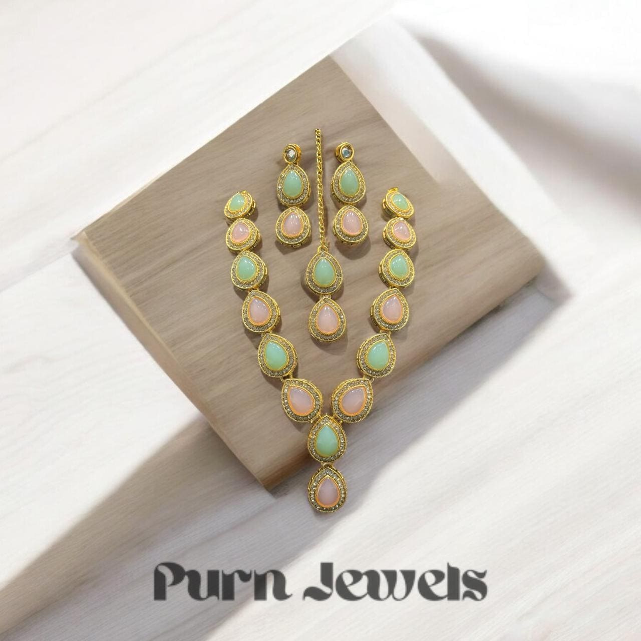 Mitali American Stone Bridal Necklace