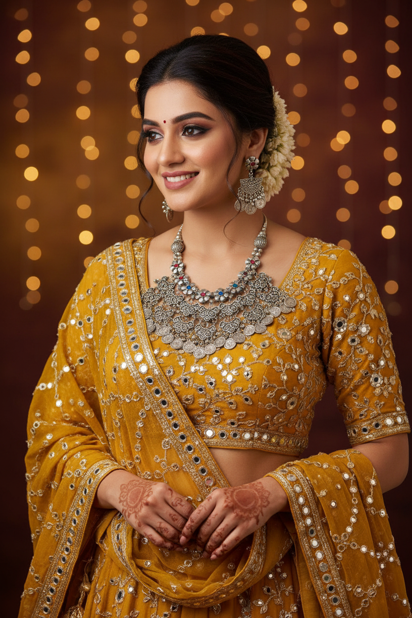 Kavya Oxidised Coin Necklace Set – Ethnic Tribal Coin Jewellery with Earrings