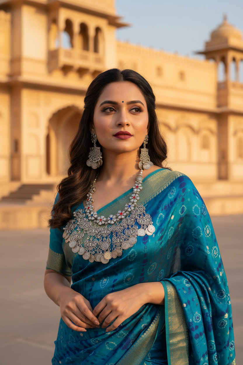 Kavya Oxidised Coin Necklace Set – Ethnic Tribal Coin Jewellery with Earrings